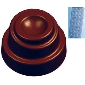 Buy Fat Daddio's Spiral Cone Dimple Center Polycarbonate Candy Mold 21-Piece Tray now!