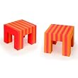 EVA Foam Stool (Set of 2) - Red and Orange