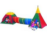 Kids Authority Jungle Adventure Play Set Indian Tee Pee, Tunnel and Dome Tent