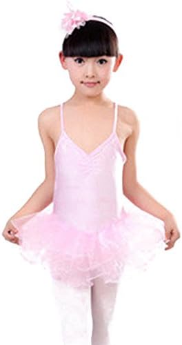 ROPALIA Kid Girls Ballet Dancewear Tranning Dance Skirt Tutu Strap Dress Leotard