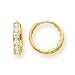 14k Hinged CZ (Cubic Zirconia) Hoop Earrings