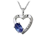 10-kt. Tanzanite and Diamond Heart Pendant