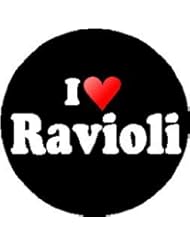 I Love Ravioli 1.25" Pinback Button Badge / Pin (heart)