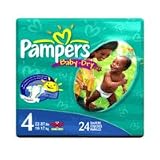 Pampers Baby Dry Diapers Sesame Street, Size 4 - 22 To 37 lbs(10-17 kg), 45218 - 24 diapers / pack, 4packs