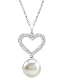 10mm Heart Shaped White Pearl Pendant in 18K Gold 31ZzlweIu0L. SL160 10mm Heart Shaped White Pearl Pendant in 18K Gold