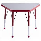 Standard Adjustable Learning Table with Nylon Swivel Glides (Red) (19"-30"H x 29.6"W x 17.75"D)