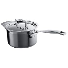 Le Creuset Tri-Ply Stainless Steel 3-Quart Covered Saucepan