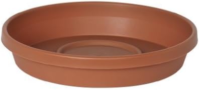 Terratray 2.5 in. H x 14 in. Dia. Resin Traditional Terracotta Clay Tray