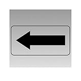 GL50705 矢印ステッカー黒矢印【中】・10枚組・40X80