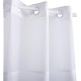 Hookless Fabric 71-Inch by 74-Inch Shower Curtain, Mystery White