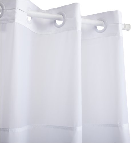 Hookless Fabric 71-Inch by 74-Inch Shower Curtain, Mystery White Hookless Fabric 71-Inch by 74-Inch Shower Curtain, Mystery White