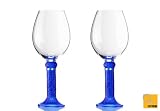 LIULI-LIULI Living Moon Shadows Red Wine Glasses- (2 pieces)- Blue