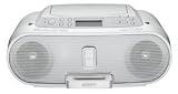 Sony Boombox with CD Player, AM/FM Radio, and iPod Dock (White)