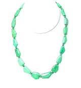 Necklace Light GreenTurquoise Graduated Geometric Shapes