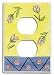 Perennial Blossom Hand-Painted Porcelain 1-Duplex Outlet Plate Wall Plate