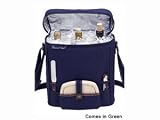Picnic at Ascot 240-GR Wine & Cheese Green Triple Wine Carrier 12-in.