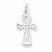 14k White Gold Ankh Cross Pendant