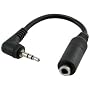 2.5mm (Male) To 3.5mm (Female) Stereo Audio Jack Adapter
