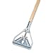 Wet Mop Handle, #63, Steel Head, Quick Release Bar, Wood Handle UNS605