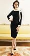 CHARMEUSE TRIMMED DRESS