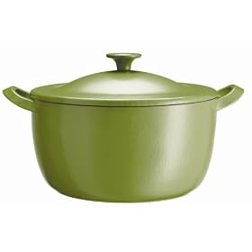 Tefal Jamie Oliver Cast Iron Stewpot & Lid, Lime, 24 cm