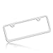 CarBeyondStore Slim Half-Size Polished Steel License Frame