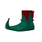 Adults' Elf Costume Shoes - Green/ Red
