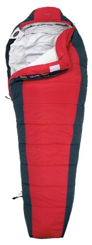 Asolo Maggiore 0-Degree X-Static Insulation Anti-Microbial and Odor Eliminating Synthetic Mummy Bag (Red/Grey, Medium)