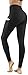 Lingswallow High Waist Yoga Pants - Yoga Pants with Pockets Tummy Control, 4 Ways Stretch Workout Running Yoga Leggings (Black, XX-Large)