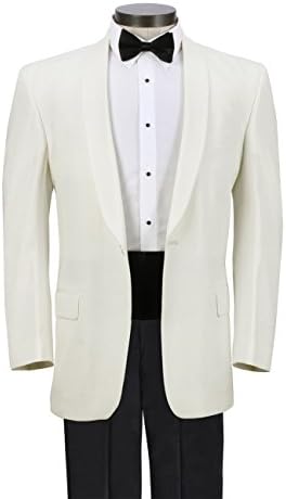 100% Wool Formal Dinner Jacket For Men - 48 Long, Ivory