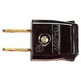 Review HDinterconnects  / USA North American 2 pin mains plug power connector 2 blade without grounding pin.