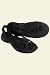 Leather Strappy Sandals (UK Size 5, BLACK , 277979)