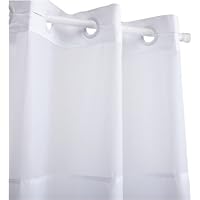 Hookless Fabric 71-Inch by 74-Inch Shower Curtain, Mystery White