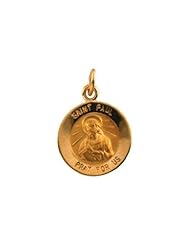 14K Gold Saint Paul the Apostle Medal