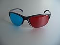 Professionelle 3D Brille rot/cyan (sog. Anaglyphenbrille) Pilot Style