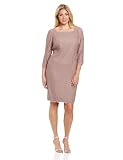 Adrianna Papell Womens Plus-Size Long Sleeve Lace Dress