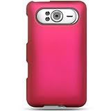 Hard Snap on Plastic PINK RUBBERIZED Faceplate Cover Case for HTC HD7 HD3 H ....