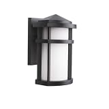 Kichler Lighting 11067GNT Lantana 1-Light Fluorescent Outdoor Wall Mount Lantern, Granite with Etched Opal Glass