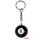 1 unit Black Number 8 pool ball Keyring