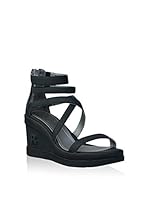 RUCO LINE Sandalias de cuña (Negro)