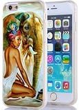 Iphone 6 Case, Apple Iphone 6S Case Beautiful black woman with elephant