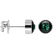 5mm Bezel May Birthstone Stud Earrings