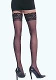 31a Sobsc7L. SL160  Sheer Lace Top Stockings With Back Seam Black/One Size by Leg avenue