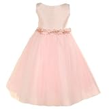 Little Girls Special Occasion PINK TULLE Flower Girl Dress KIDS DREAM 2-12