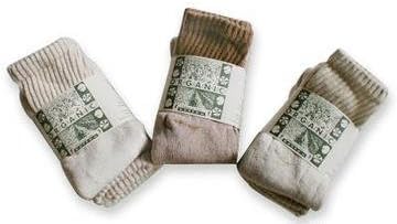 Organic Cotton Short Top Crew Socks - Cream, Medium