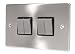 Kitchen & Housewares : SATIN CHROME 4 GANG 2 WAY 6 AMP LIGHT SWITCH  C308BCB