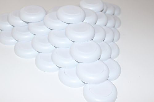 BlaydesSales White disc refill set of 50 compitable with Nerf Vortex, Zombi, Ripshot, Ricochet and Fusefire blasters, and other disc shooting guns. Nerf War Party Supplie