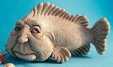 Cast Stone BIG SID FISH PLAQUE Garden SCULPTURE Outdoor Indoor STATUE
