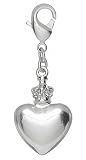 charms Pilgrim Damen Charm Herz silber Herz Kristall versilbert 560 096 Charm