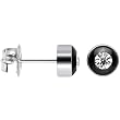 5mm Bezel April Birthstone Stud Earrings